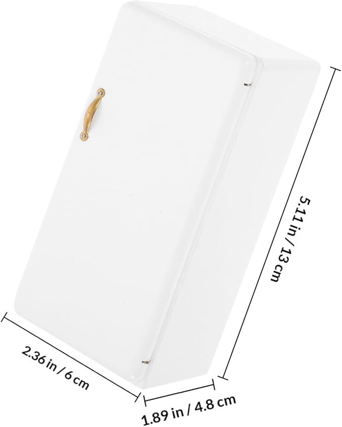 Alasum Doll House Refrigerator Mini 1/12 Scale Miniature Fridge White Mini House Kitchen Accessory for Kids' Mini Home Decor