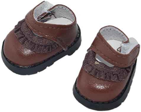 Compatible with Labubu Doll Shoes for 17cm Doll,Shoes Used for Labubu Accessories(HB-Brown)