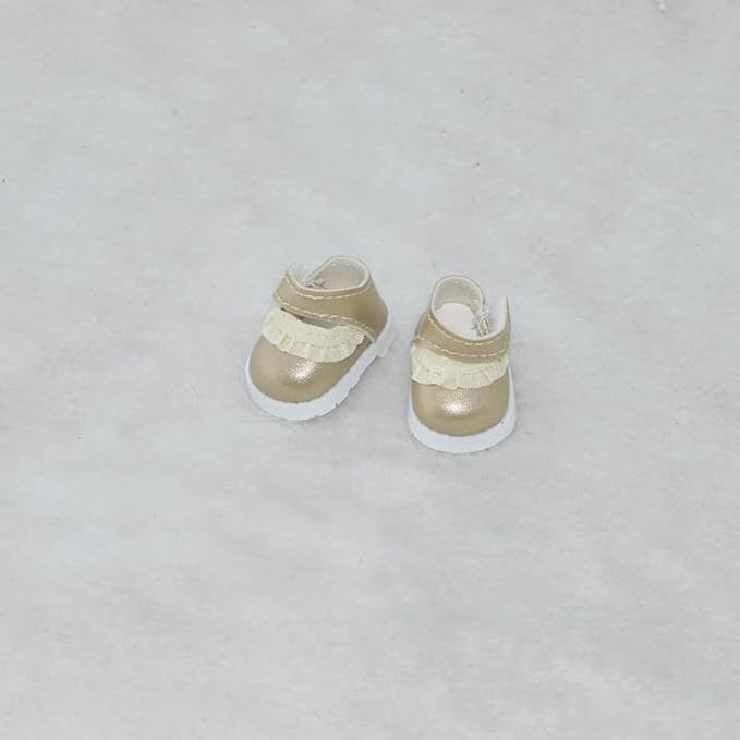 Compatible with Labubu Doll Shoes for 17cm Doll,Shoes Used for Labubu Accessories (HB-Gold)