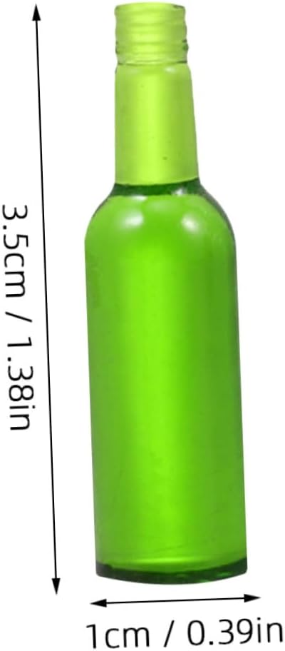 FUNNETOYU 24Pcs Miniature Beer Wine Bottles for Doll House Realistic Model Accessories for Dollhouse Decoration Playtime Fun