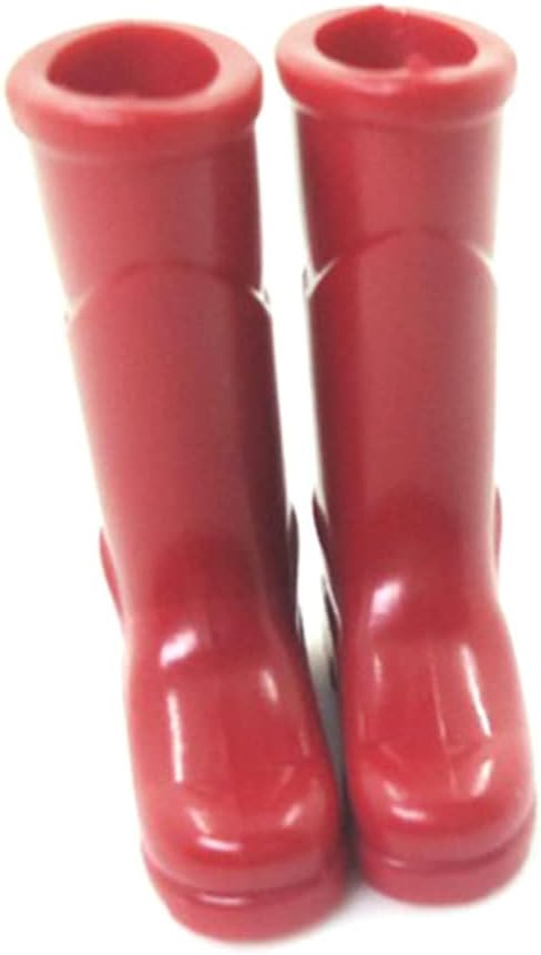 Christmas Decorations, Dollhouse Rain Boots Miniature 1:12 Scale Color DIY Mini Rain Shoes Plastic Rainboot Decoration for Doll Dollhouse Accessories, Red