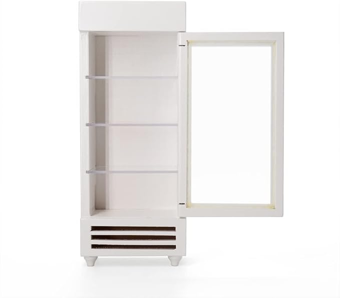 Odoria 1/12 Miniature Refrigerator Fridge Dollhouse Kitchen Furniture Accessories, White