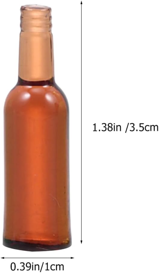 HOMOBABE 12pcs Miniature Wine Bottles Set for Dollhouse Decoration Tiny Beer Bottles Realistic Design for Miniature Scenes and Collectibles