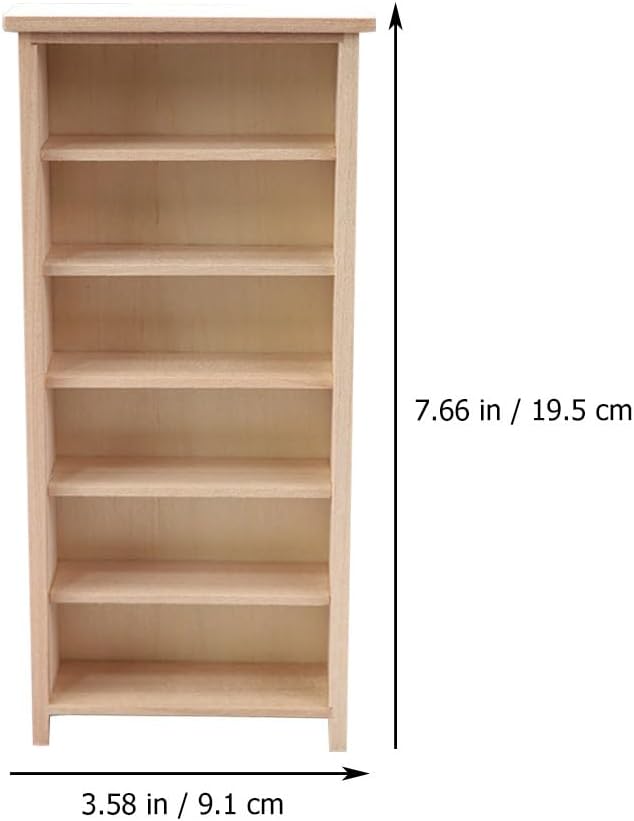 Homoyoyo Doll House Model Doll Storage Cabinet 1 12 Scale Wooden Bookshelf Miniature Wood Furniture Wood Decor Mini Furniture Doll House Furniture Small Wooden Bookshelf Mini House Supply