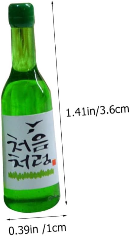 BCOATH 12pcs Mini Korean Rice Wine Bottle Models Miniature Wine Bottles for Dollhouse Decor Realistic Mini House Accessories for Kitchen and Garden Safe Ornaments for Collectors