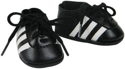 Sophia's Classic Faux Leather Football Soccer Cleat Shoes with White Striped Accents & Realistic Shoelaces for 18” Dolls, Fuchsia
