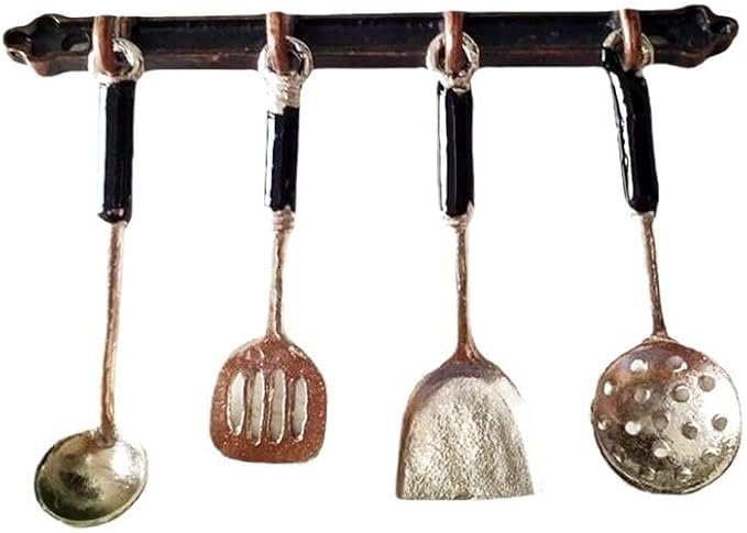 1Set Silver 1/12 Miniature Kitchen Utensils Dollhouse Decoration Accessories, Miniature Dollhouse Accessories Kitchen Set (2x1.6 inch)