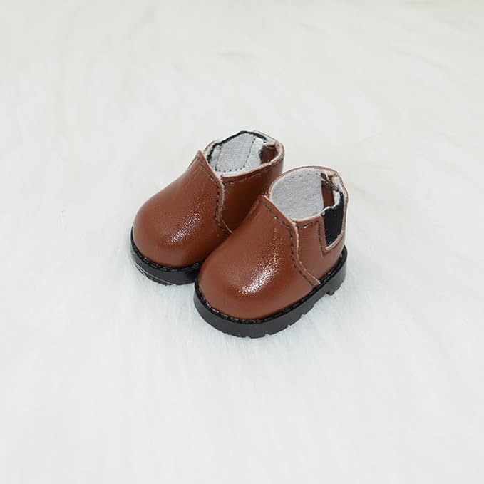 Compatible with Labubu Doll Shoes for 17cm Doll,Shoes Used for Labubu Accessories (X-Brown)