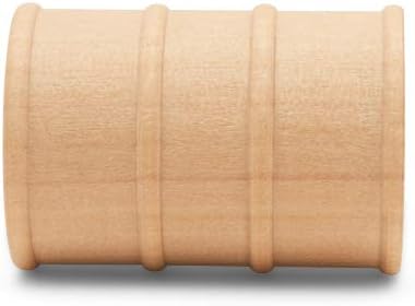 Wooden Oil Drums 1-5/8 Inch, Pack of 50, Small Unfinished Cargo Barrel, Perfect for Miniatures, Scale Models, Play Train Making or Woodworking Craft Projects, by Woodpeckers