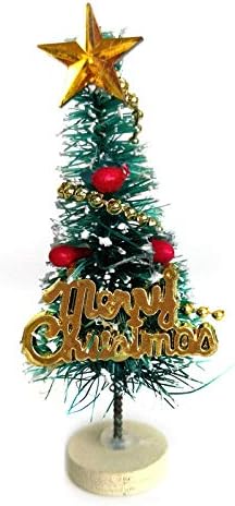 SXFSE Dollhouse Decoration Accessories, 1:12/1:6 Toy House Miniature Scene Model Mini Christmas Tree for DIY Fairy Garden Dollhouse Decoration Pretend Toys (Green)
