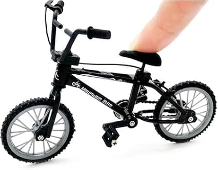 1/18 Scale Mini Diecast Mountain Bike, Finger Bicycle Model, Desktop Decor Art Craft (Blue)