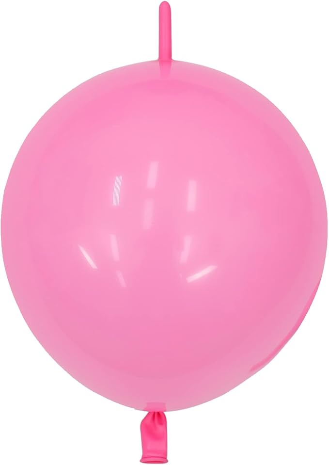 IN-JOOYAA 6 Inch Pink Latex Link Balloon 50 Pcs Quick Link Balloons for Party Decoration
