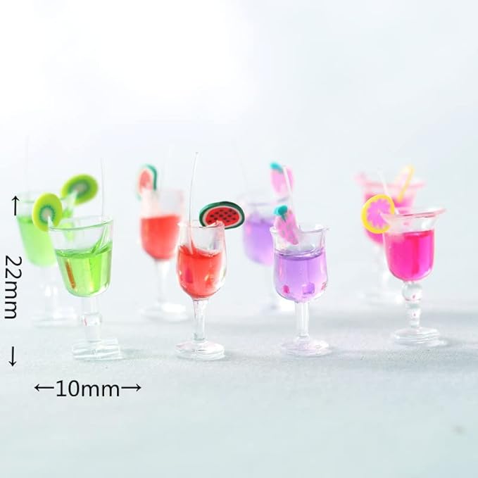 4-Piece 1:12 Scale Mini Bar Set - Hyper-Realistic Resin Wine & Cocktail Bottles for Dollhouse Kitchens, Architectural Models & Photography Props