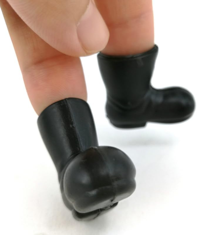 Totority Miniature Christmas Santa Boots 12Pcs Tiny Festival Desktop Decorations Mini Shoes for Dollhouse Crafts and Holiday Display