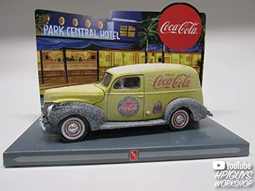 AMT 1940 Ford Coca-Cola Delivery Sedan - 1/25 Scale Model Kit - Buildable Vintage Vehicles for Kids and Adults
