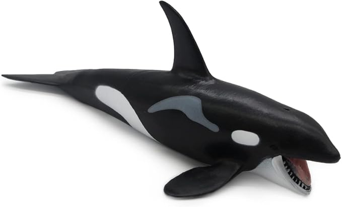 Wei Long Killer Whale Toy Model Figure - Miniature Figure - Sea Animal - Birthday Gift - Plastic - 3.9 x 2.95 x 2.95 inches