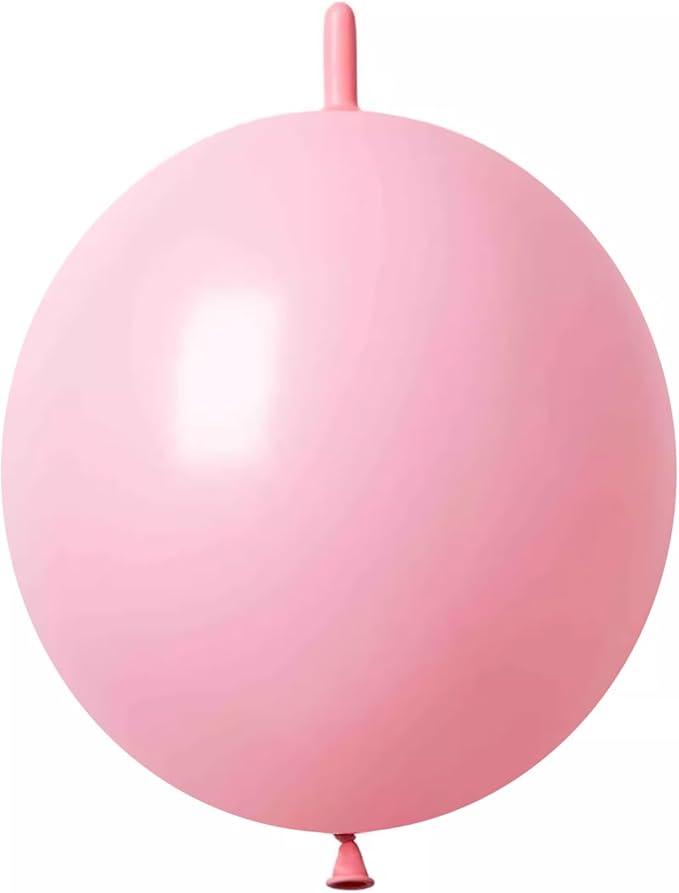 IN-JOOYAA 6 Inch Baby Pink Latex Link Balloon 50 Pcs Quick Link Balloons for Party Decoration