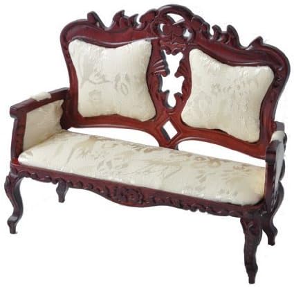 Town Square Miniatures Dollhouse Miniature Mahogany Victorian Parlor Sofa