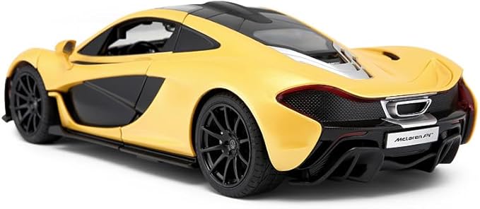 PowerTRC Official Licensed 1:14 Scale Mclaren P1 Model Super Car with Functional Lights | Open Doors Push Button | Yellow