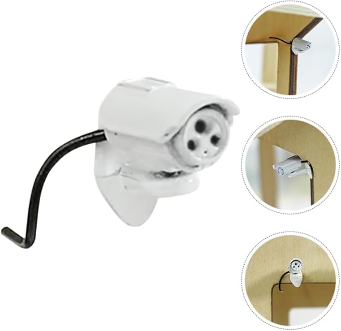 Hanabass Mini Camera Dollhouse Accessory Simulated Security Camera Prop for Ob11 Dollhouse Indoor Miniature Decor Living Room Display