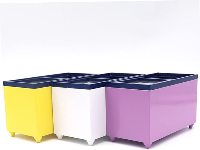 LIOOBO 1:12 Scale Miniature Dollhouse Furniture Boys and Girls Simulation Freezer Mini Fridge Toy Wooden Construction