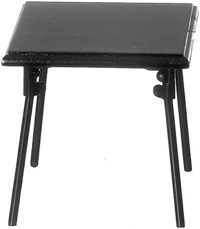 Aztec Imports, Inc. Dollhouse Miniature 5-Pc. Black Metal Folding Table & Chairs Set