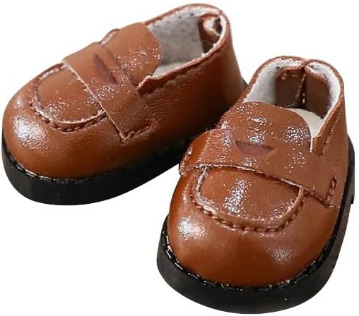 Compatible with Labubu Doll Shoes for 17cm Doll,Shoes Used for Labubu Accessories (B-Dark Brorn)