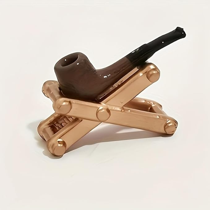 Charming Miniature Pipe and Stand Set - Dollhouse Decoration, Scene Accessories