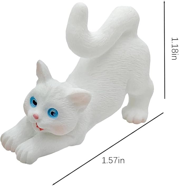 josaner-zz Dollhouse Cats w/ 1/12 Scale Accessories Mini Furniture Model Wooden Miniature