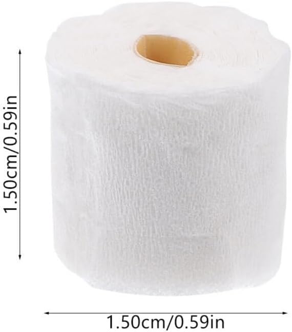 Alasum 10pcs Dollhouse Toilet Tissue Miniature Paper Towels Mini Toilet Tissue Small Simulation Roll Paper Model Bathroom Accessory, 1.50X1.50X1.50CM, Pink, A6UVD01584A1434MN