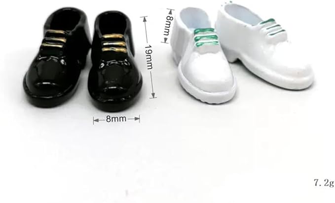 1Pair Black 1/12 Miniature Men Shoes Dollhouse Decoration Accessories, for DIY Fairy Garden Micro Landscaping Decor