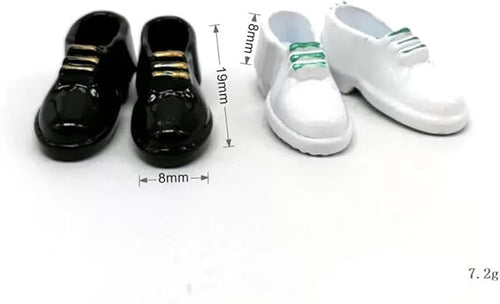 1Pair Black 1/12 Miniature Men Shoes Dollhouse Decoration Accessories, for DIY Fairy Garden Micro Landscaping Decor