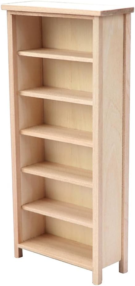 Homoyoyo Doll House Model Doll Storage Cabinet 1 12 Scale Wooden Bookshelf Miniature Wood Furniture Wood Decor Mini Furniture Doll House Furniture Small Wooden Bookshelf Mini House Supply