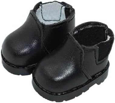 Compatible with Labubu Doll Shoes for 17cm Doll,Shoes Used for Labubu Accessories (X-Black)