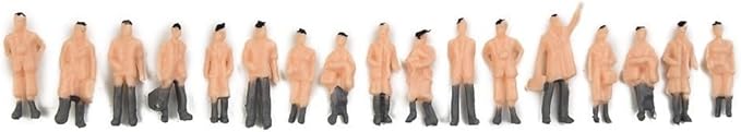 300Pcs Small 1: 87 Ho Scale Tiny People Figurines Miniature For Park Street Scenes Sitting Standing Architectural Painted Figures