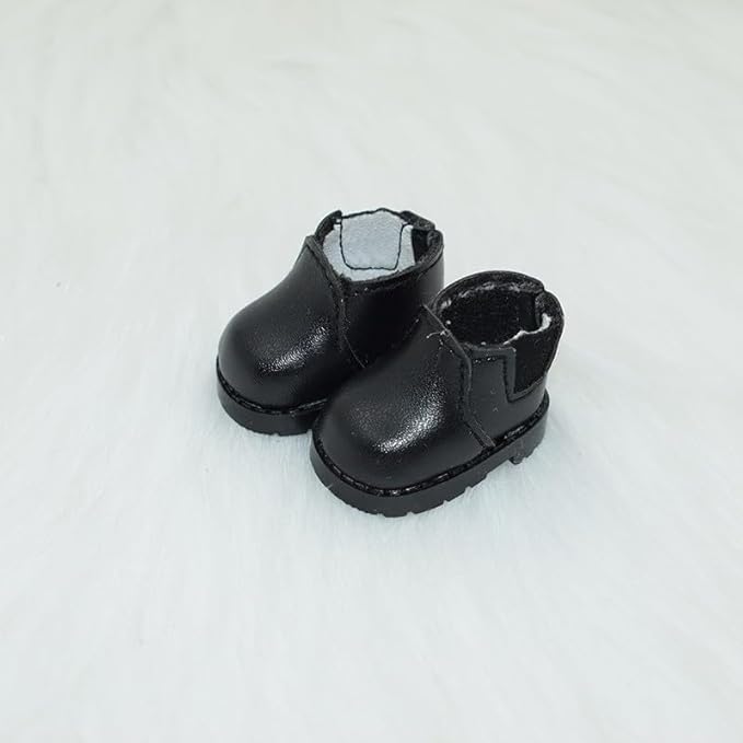 Compatible with Labubu Doll Shoes for 17cm Doll,Shoes Used for Labubu Accessories (X-Black)