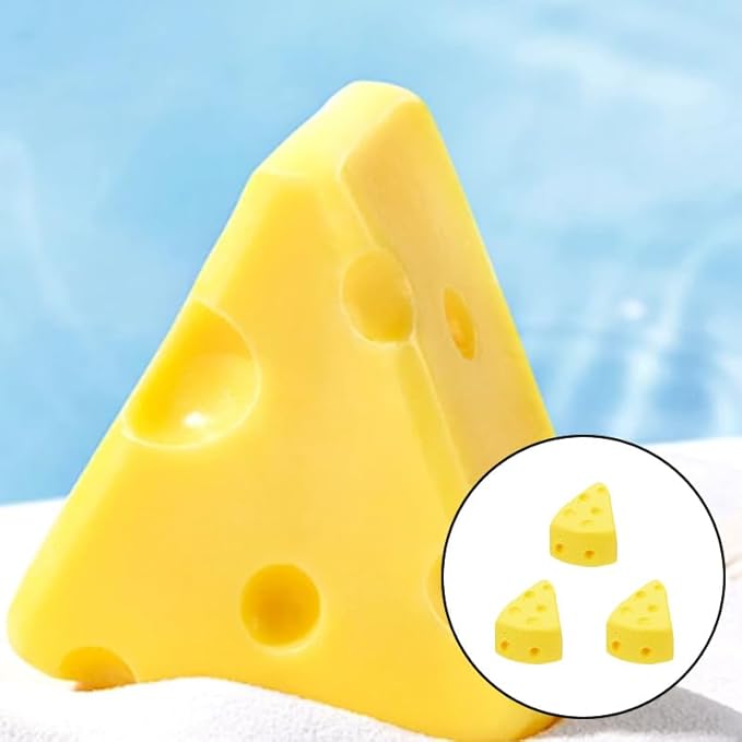 50Pcs Mini Resin Fake Cheese Miniature,Resin Charms Small Figurines for Dollhouse Kitchen Decor, DIY Craft Projects
