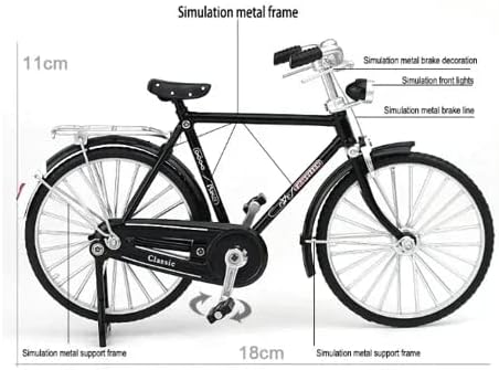YTCPMHEA DIY Retro Bicycle Model, Metal Alloy, 51 Accessories, Unisex, Non-Riding Toy Vehicle, 11 x 7 x 5.5 in