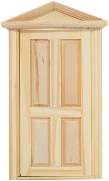 Dollhouse Doors, Wooden Miniature Dollhouse Furniture Door Frame for Dolls Houses Decoration-1: 12 Scale
