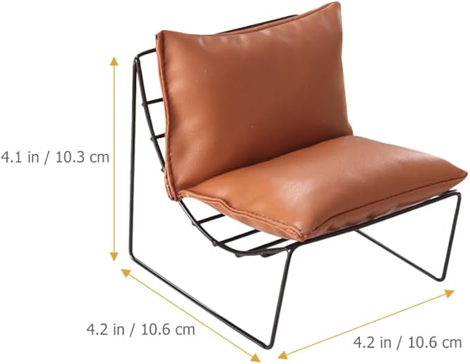 Kisangel Miniature Dollhouse Sofa Model Mini Furniture Single Couch 1: 12 Dolls House Living Room Accessories for Pretend Playset B