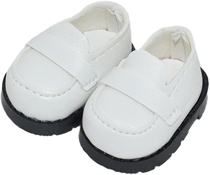 Compatible with Labubu Doll Shoes for 17cm Doll,Shoes Used for Labubu Accessories (A-White)