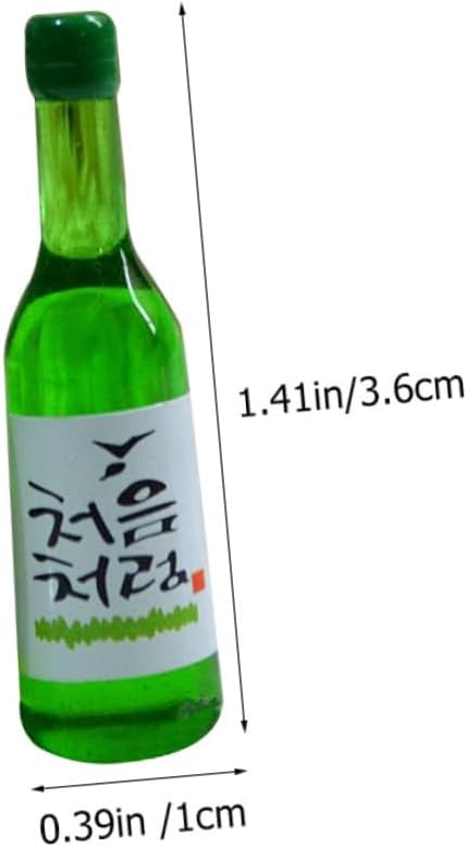 FELTECHELECTR 12pcs Miniature Korean Style Rice Wine Bottles Mini Wine Bottle Models for Dollhouse Decorations DIY Accessories for Miniature Scale Collectors