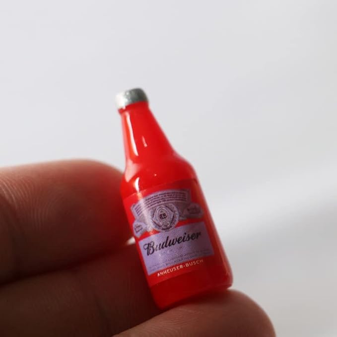 SXFSE Dollhouse Decoration Accessories, 1:12 Dollhouse Simulation 9 Pcs Mini Simulation Beer Bottle Wine Bottle Miniature Food Toy Mold