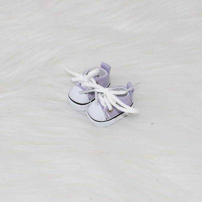 Compatible with Labubu Doll Shoes for 17cm Doll,Shoes Used for Labubu Accessories(F-Purple)