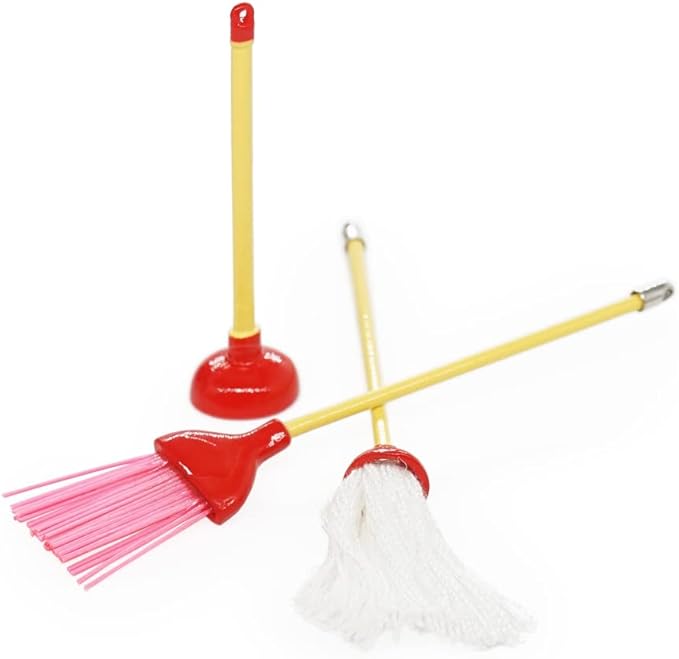 Odoria 1/12 Miniature Plunger Mop Dollhouse Cleaning Accessories