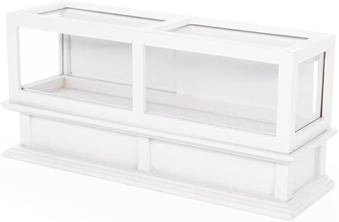 Odoria 1/12 Miniature Bakery Display Case Dollhouse Furniture Accessories, White