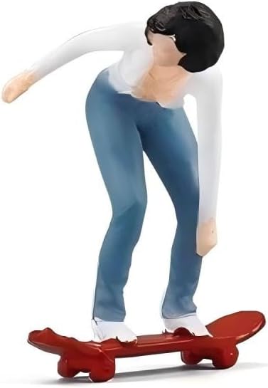 1:64 Scale Hand-Painted Resin Skateboard Girls - HO Compatible Diorama Model for Train Scenes, Architectural Displays, Collectors & Hobbyists