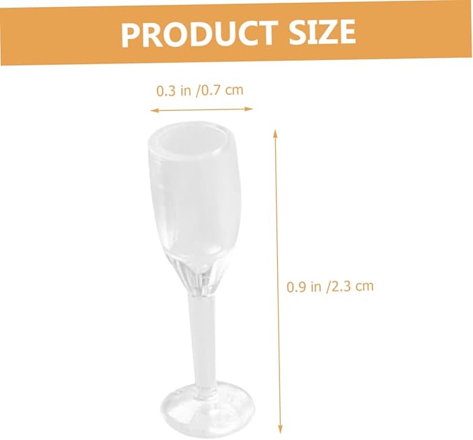 Kisangel 20pcs Miniature Cocktail Glasses Scale Dollhouse Accessories for Realistic Decoration Tiny Goblets for Miniature Decor
