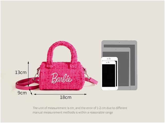 Pink Doll Party Favor CrossBody Handbag Barrel Shape for Girl Women Birthday Halloween Cute | Doll, Party Favor, Birthday, Halloween, Cute