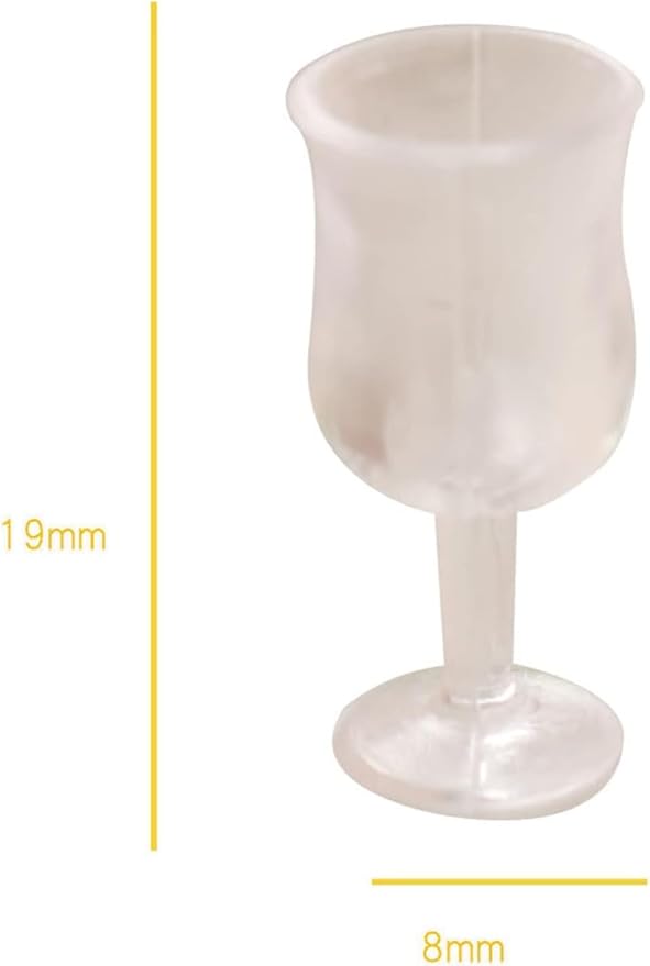 10Pcs Miniature Cup Lovely DIY Mini Goblet Model Play House Drinkware Toy, Dollhouse Accessories